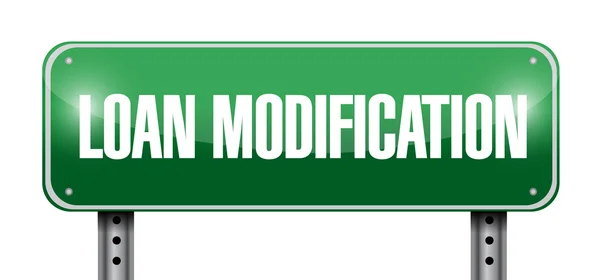 Loan modification street sign illustration design — Stock Photo, Image