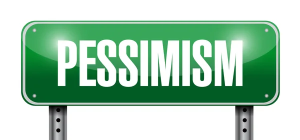Pessimismus Straßenschild Illustration Design — Stockfoto