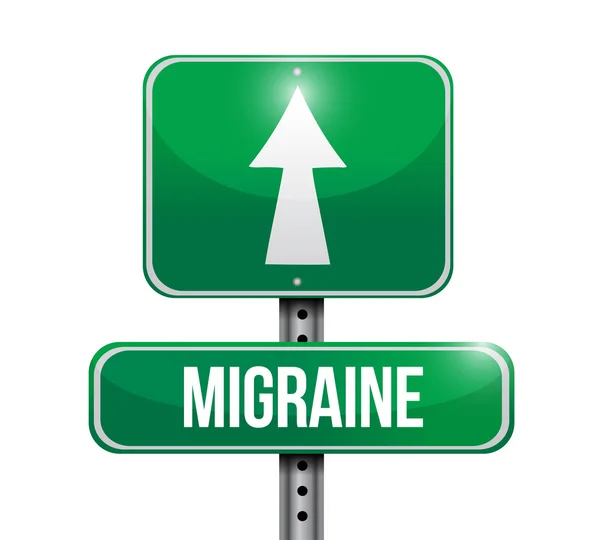 Conception illustration de migraine signe de rue — Photo