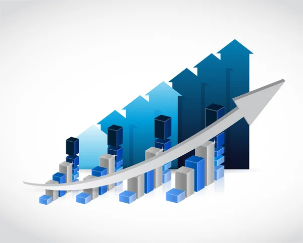 Set of business graphs illustration design — Stock Photo, Image