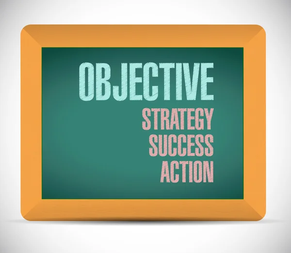 Objective steps on a board illustration — Stock Photo, Image