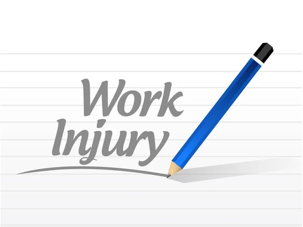 Work injury message sign illustration — Stock Photo, Image