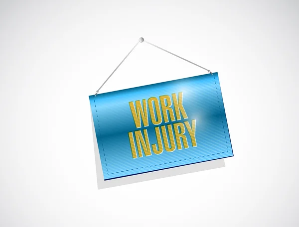 Illustration de bannière suspendue blessure de travail — Photo