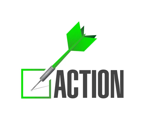 Action dart check list ilustração design — Fotografia de Stock