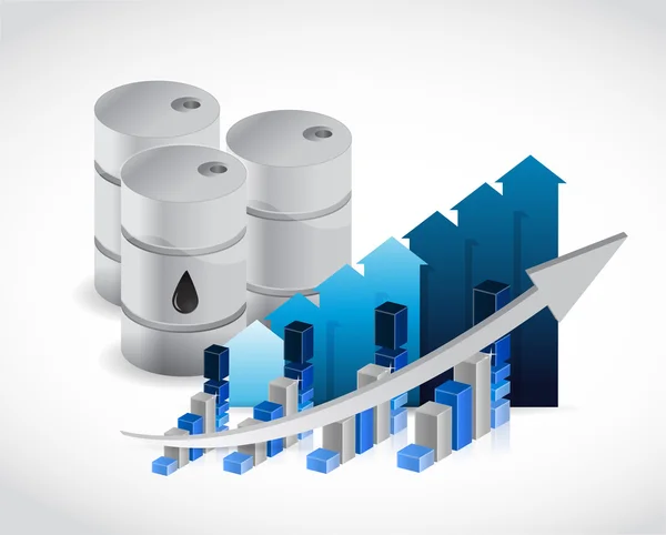 Barile di petrolio business grafico illustrazione — Foto Stock