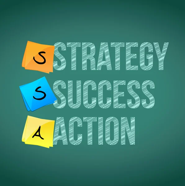 Strategy, success and action illustration design — Stock Photo, Image