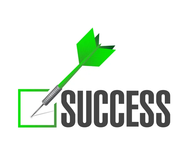Success check dart illustration design — Stock Photo, Image