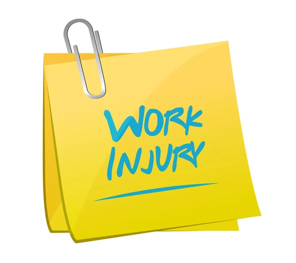 Work injury memo post illustration design — Stock Photo, Image