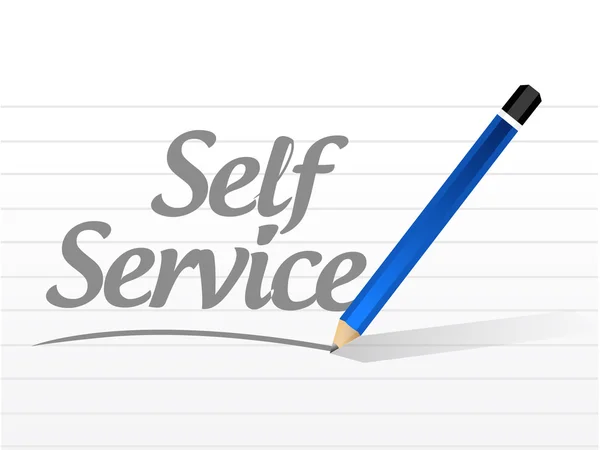 Self service sign message illustration — Stock Photo, Image