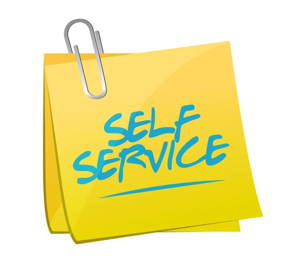 Self service post den memo illustration design — Stockfoto
