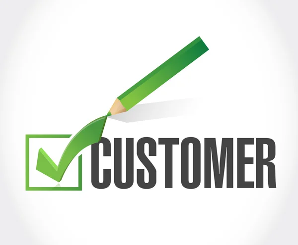 Customer check mark list illustration — Stock Photo, Image