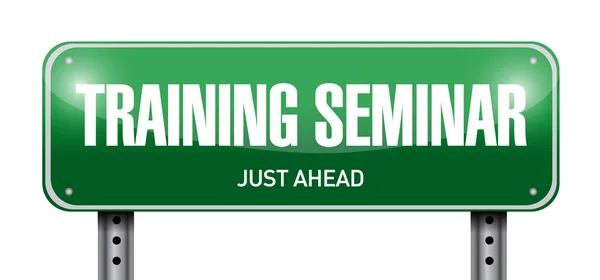 Training seminar road sign illustration — Stock Photo, Image