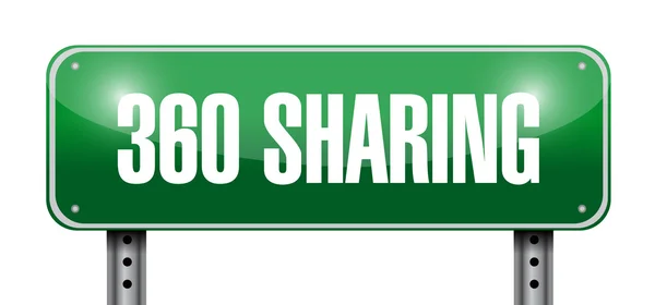 360 sharing road sign illustration design — Stock Photo, Image