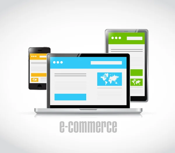 Conceito de tecnologia de e-commerce — Fotografia de Stock