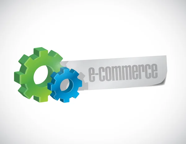 Gear ecommerce sign illustration — Stock Photo, Image