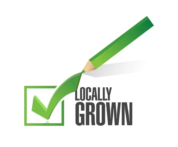 Locally grown check mark illustration design — Stock Photo, Image