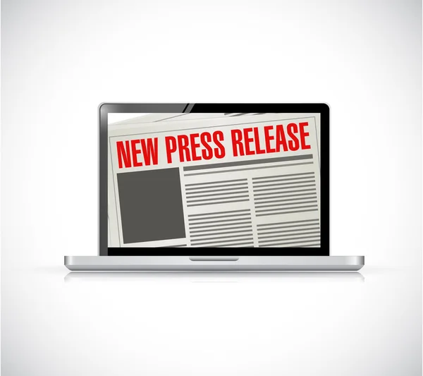 New press release computer news illustration — Stock Photo, Image
