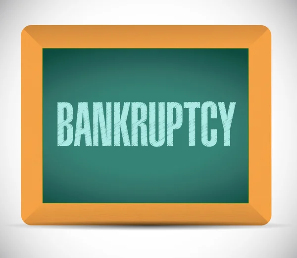 Bankruptcy board sign illustration — Stock Photo, Image