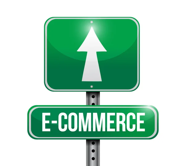 E commerce road sign illustration design — Stock Photo, Image