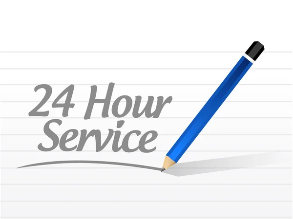 24 hour service message illustration — Stock Photo, Image