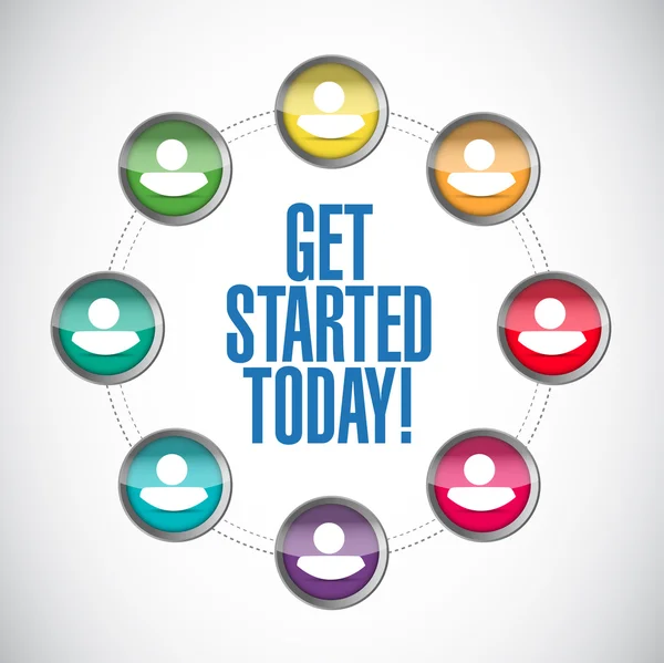 Get started today people network — Stock Photo, Image