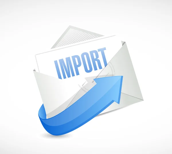 Import email illustration design — стоковое фото