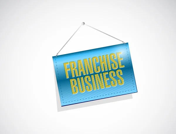 Franchise business hanging banner illustration — Stock Photo, Image