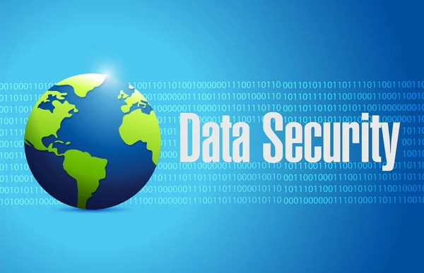 Data security globe illustration design — Stock Photo, Image