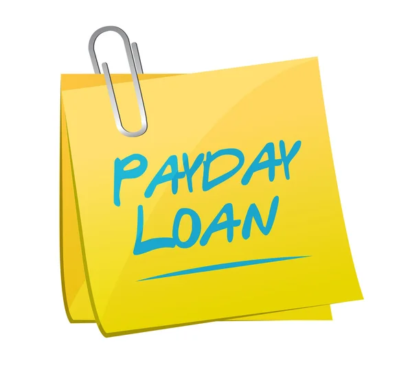 Payday loan memo post illustration design — Stock Photo, Image