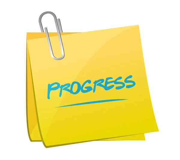 Progress memo post illustration design — Stock Photo, Image