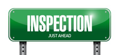 inspection road sign illustration design clipart