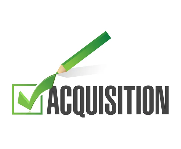 Acquisition check mark illustration design — Stock Photo, Image
