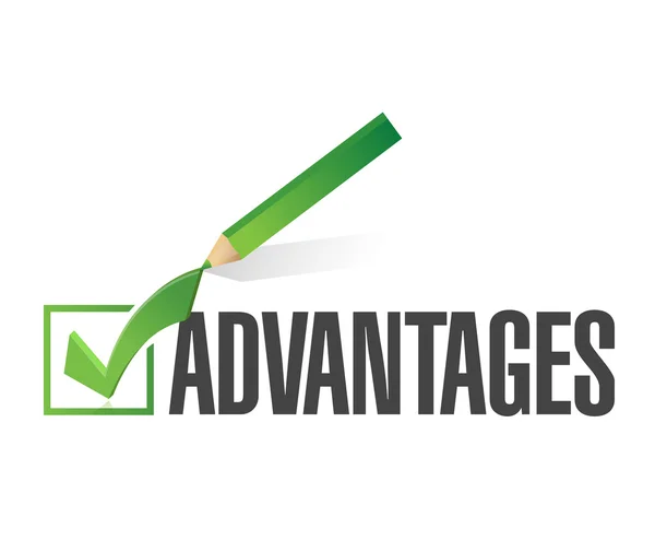 Advantages check list illustration design — Stock Photo, Image