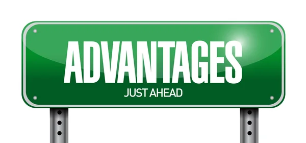 Advantages road sign illustration design — Stock Photo, Image