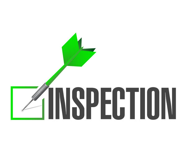 inspection approval check dart illustration design