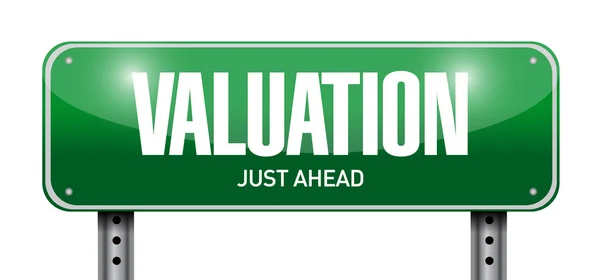 Valuation road sign illustration design — Stock Photo, Image