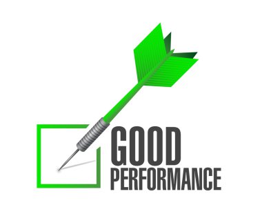 iyi performans onay dart illüstrasyon tasarımı