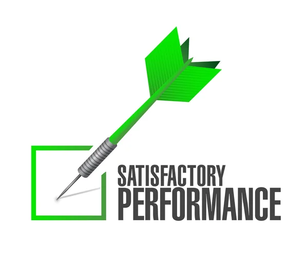 Satisfactory performance check dart illustration — Stock Photo, Image