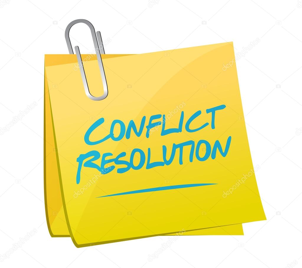 conflict resolution memo post illustration design