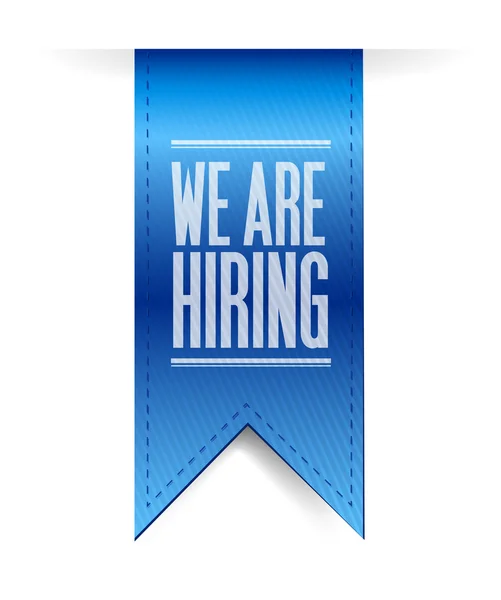 We are hiring hanging banner illustration — Stock Photo, Image