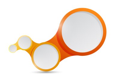 Turuncu daire bağlantılar bağlantı illüstrasyon