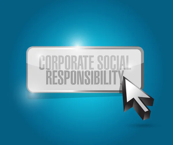 Botão responsabilidade social corporativa — Fotografia de Stock