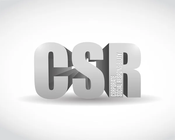 Csr 3d знак ілюстрація дизайн — стокове фото