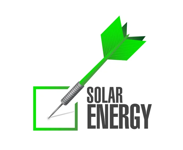 Solar energy check dart illustration design — Stock Photo, Image