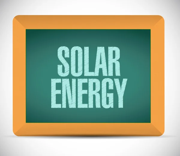 Solar energy board sign illustration design — Stock Photo, Image