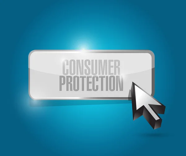 Consument bescherming knop illustratie — Stockfoto