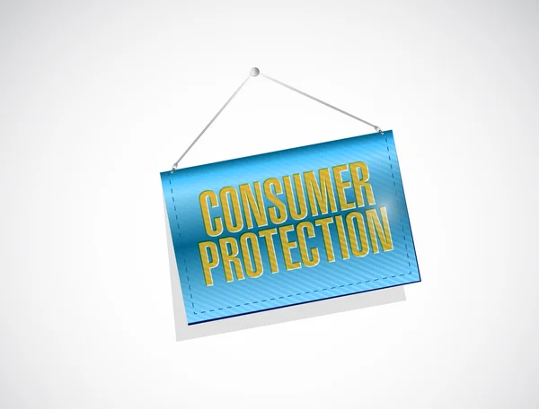 Ilustración de banner colgante de protección del consumidor — Foto de Stock