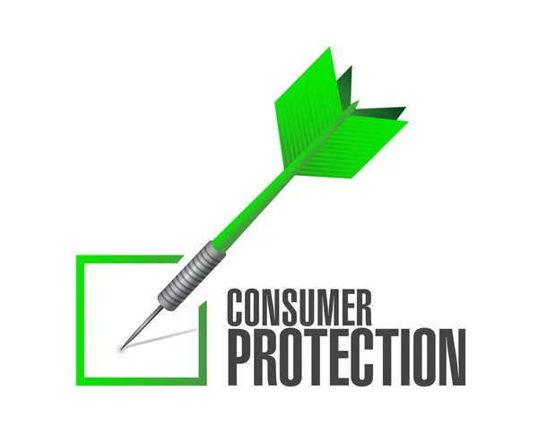 Consumer protection dart check mark illustration — Stock Photo, Image