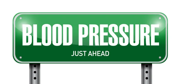 Blood pressure road sign illustration design — Stock Photo, Image