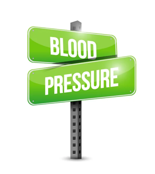 Blood pressure road sign illustration — Stock Photo, Image